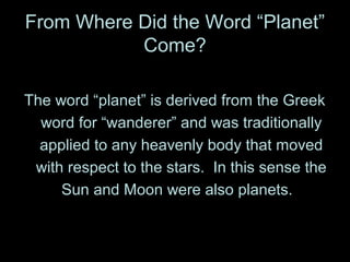 What is a planet