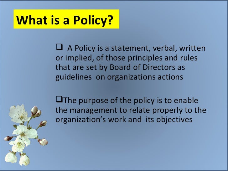 what is what is a policy what is what is a policy