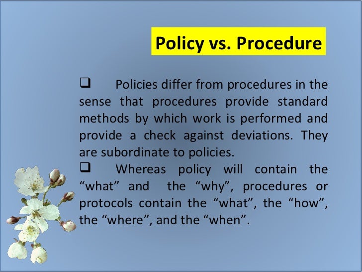 What Is A Policy