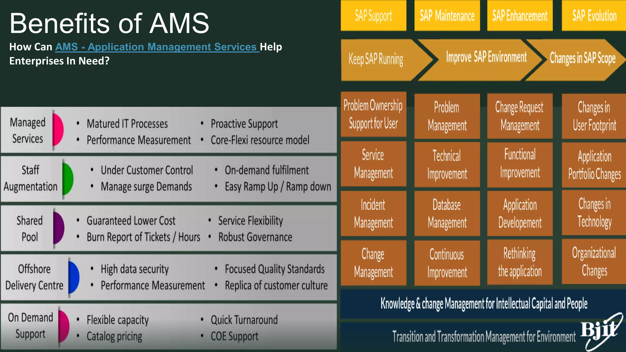 Benefits of AMS
How Can AMS - Application Management Services Help
Enterprises In Need?
 