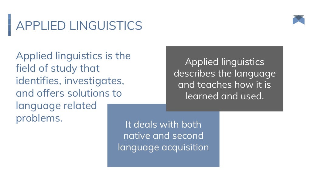 What Is Applied Linguistics 