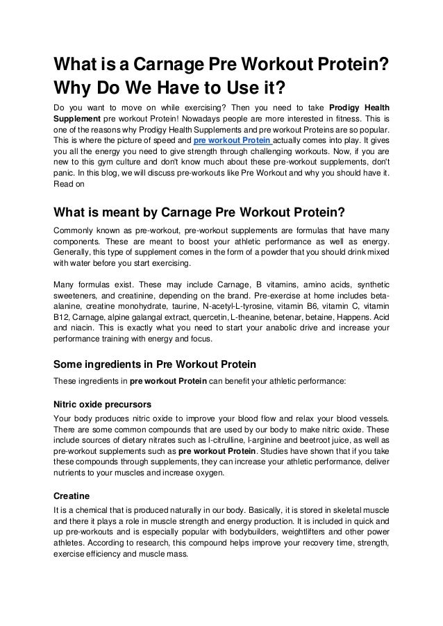 What is a pre workout explosion why do we have to use it