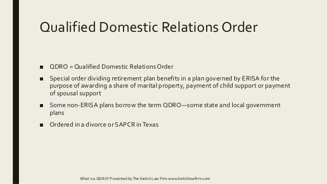 Qualified domestic relations order stock options
