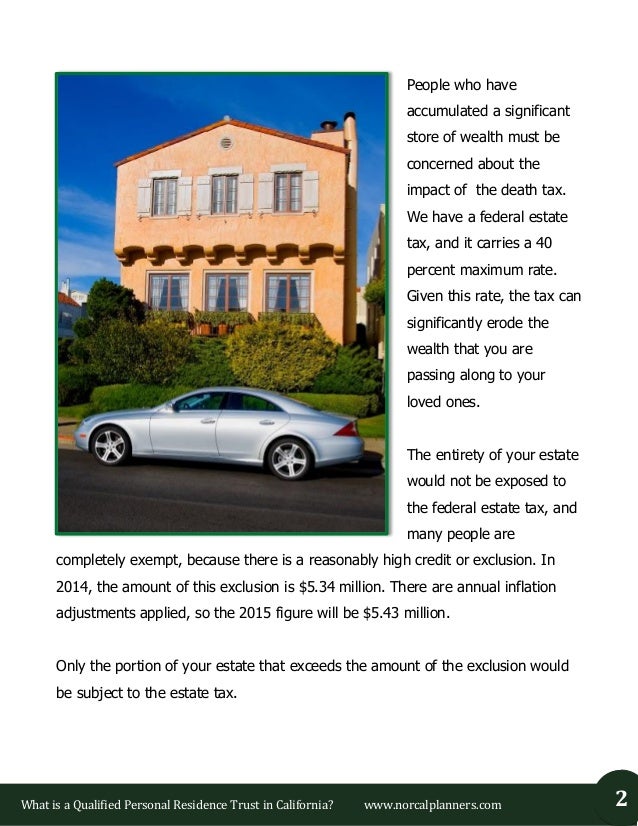 What is a Qualified Personal Residence Trust in California