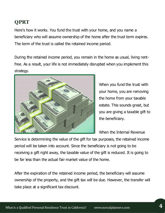 What is a Qualified Personal Residence Trust in California