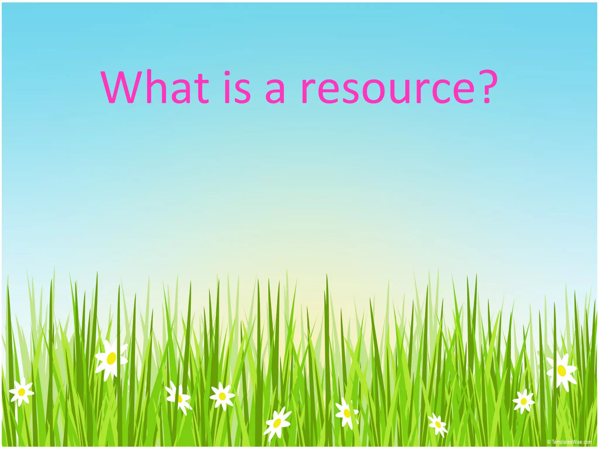 What is a resource?