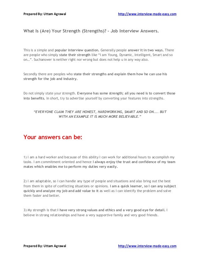 what are your strengths weaknesses interview answers interview strengths and weaknesses