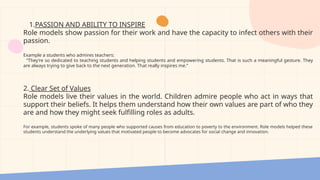 Role Model Postive Examples What is a Role Model A role Model can have Positive or Negative Impact ...