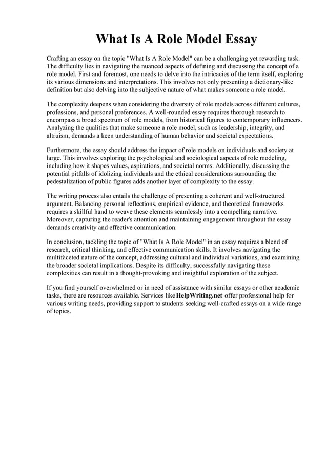 what-is-a-role-model-essay-pdf