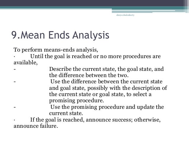 means end analysis