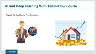 Copyright © 2017, edureka and/or its affiliates. All rights reserved.
AI and Deep Learning With TensorFlow Course
Project #1: Real Estate Price Prediction
 
