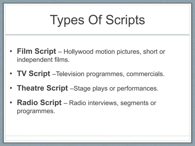 What Is A Script Presentation - Unit 24 | PPTX