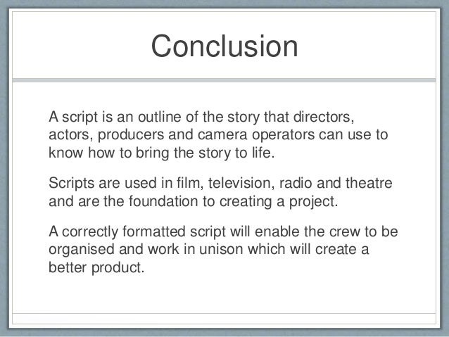 presentation conclusion script