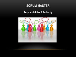 SCRUM MASTER
Responsibilities & Authority
 