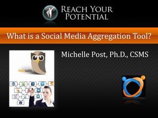 What is a Social Media Aggregation Tool?
Michelle Post, Ph.D., CSMS

 