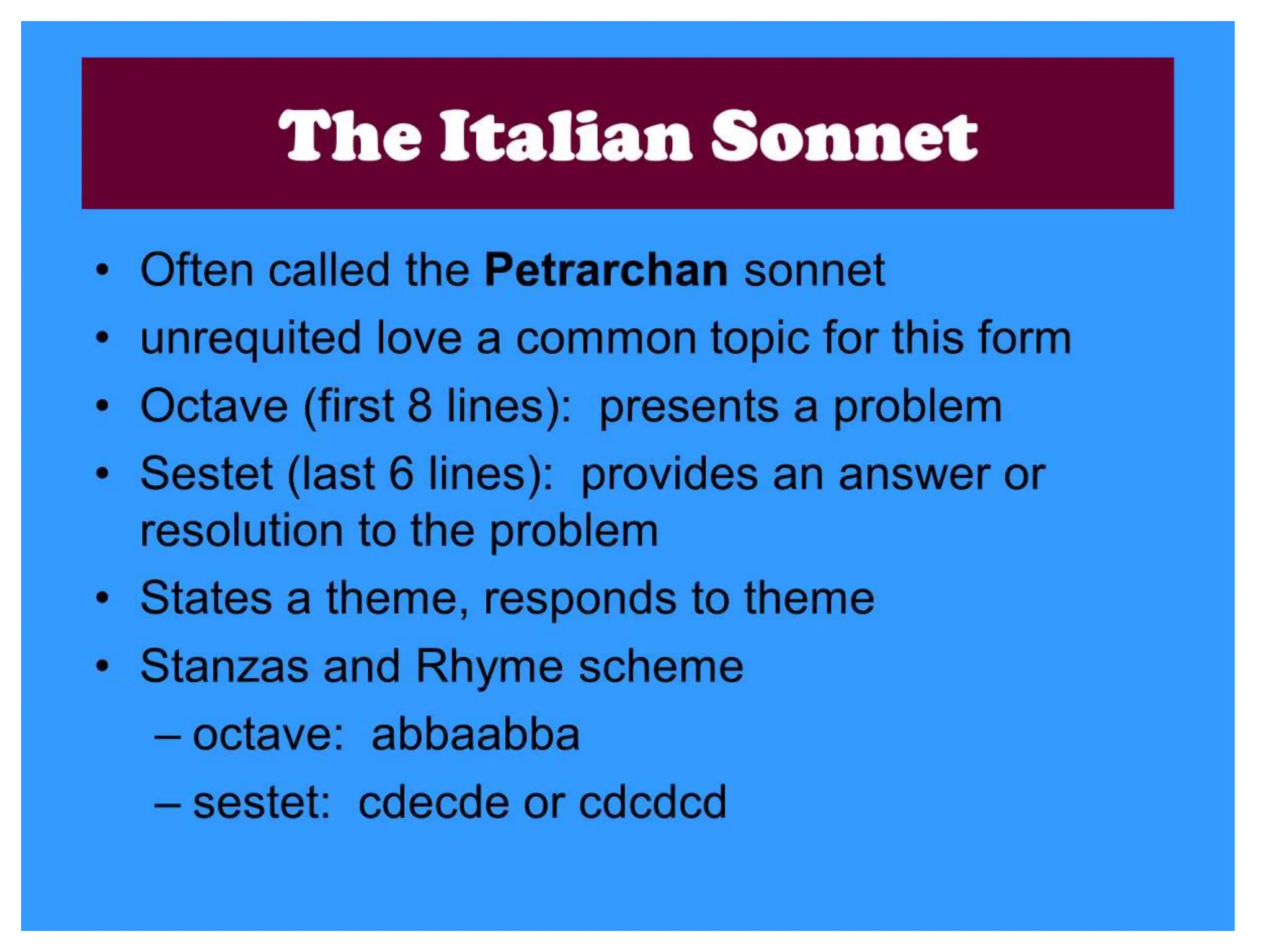 What is a Sonnet slideshow free for all.pptx