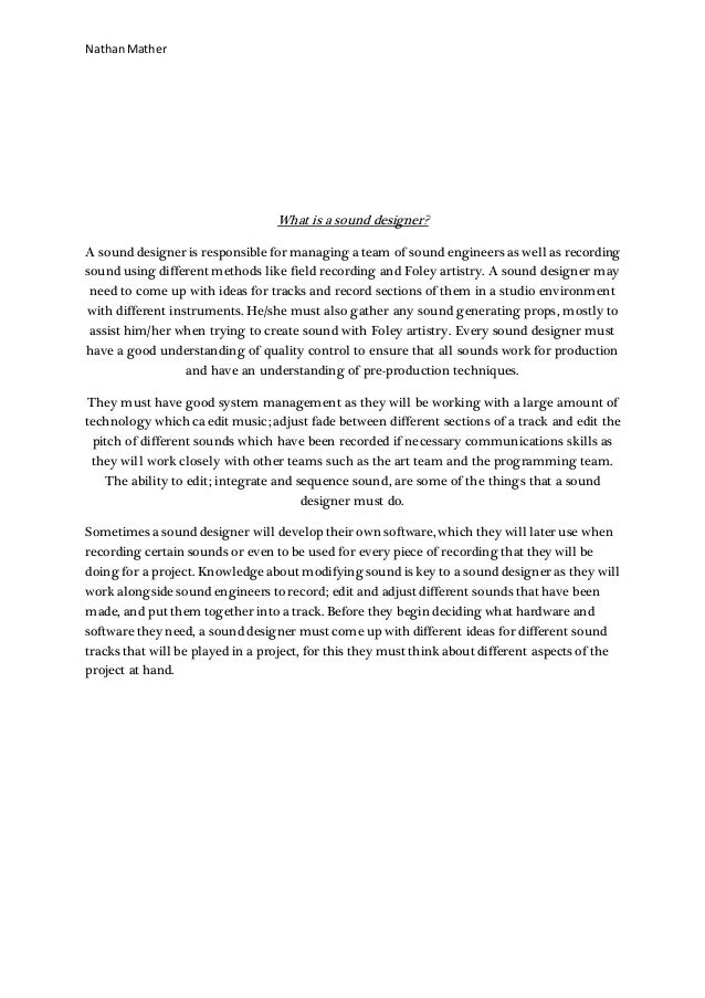 What Is A Sound Designer