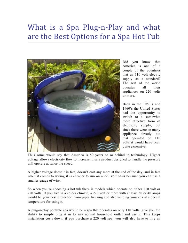 What Is A Spa Plug N Play And What Are The Best Options For