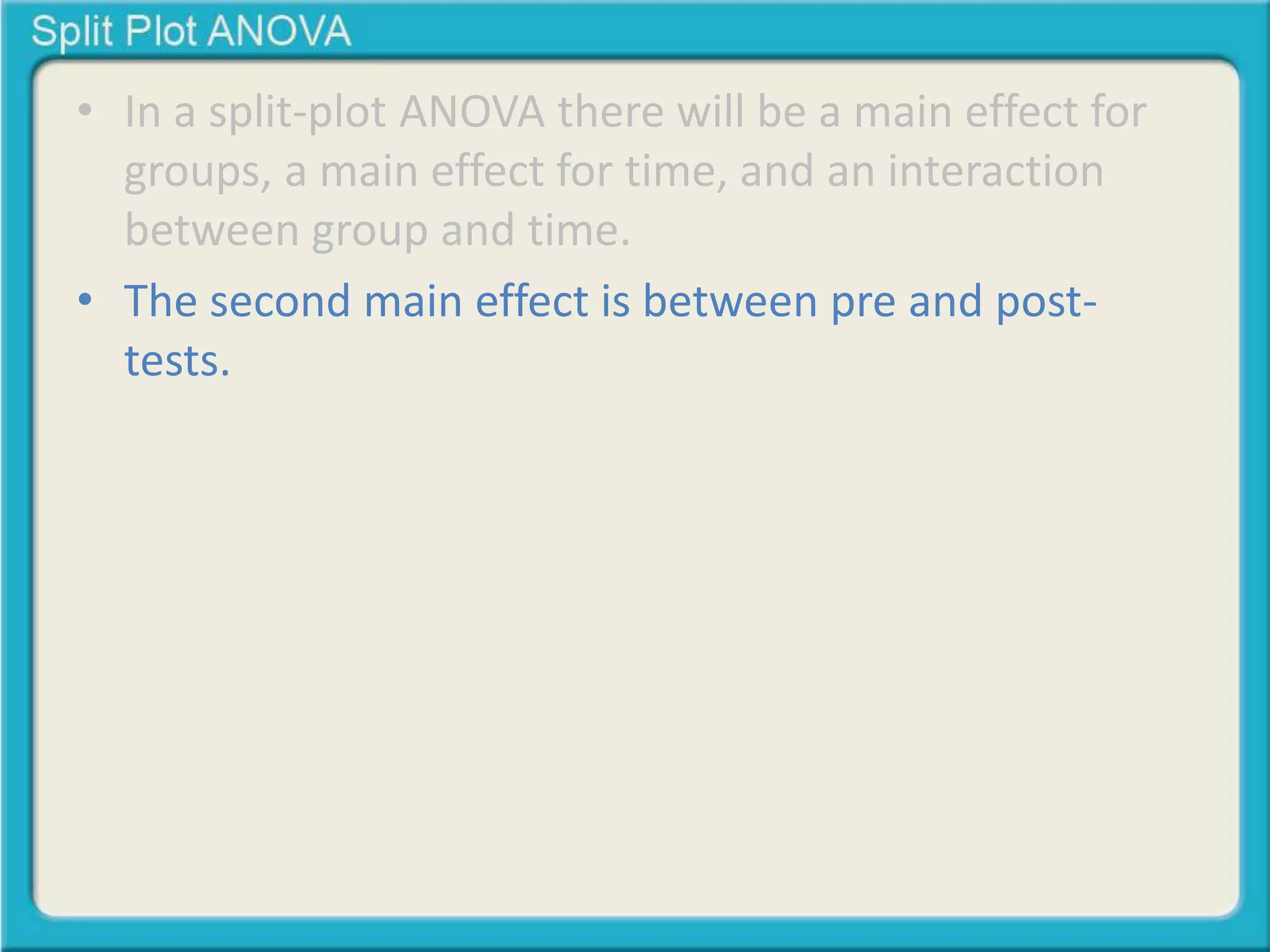 What is a split plot anova | PPTX | Soccer | Sports