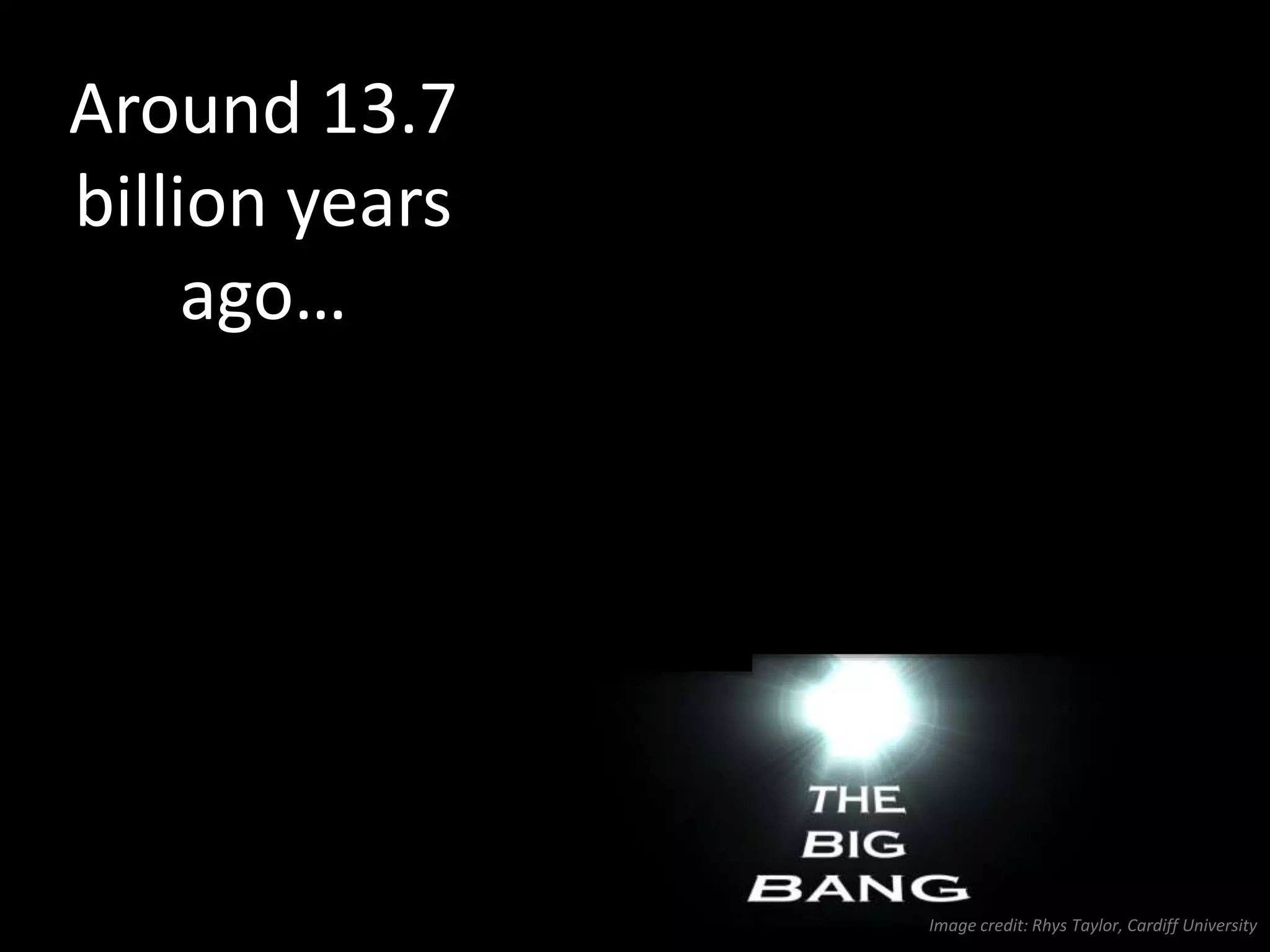 Around 13.7
billion years
ago…
 