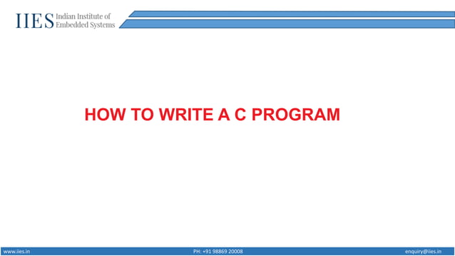 What is a structure of a c program? | PPT