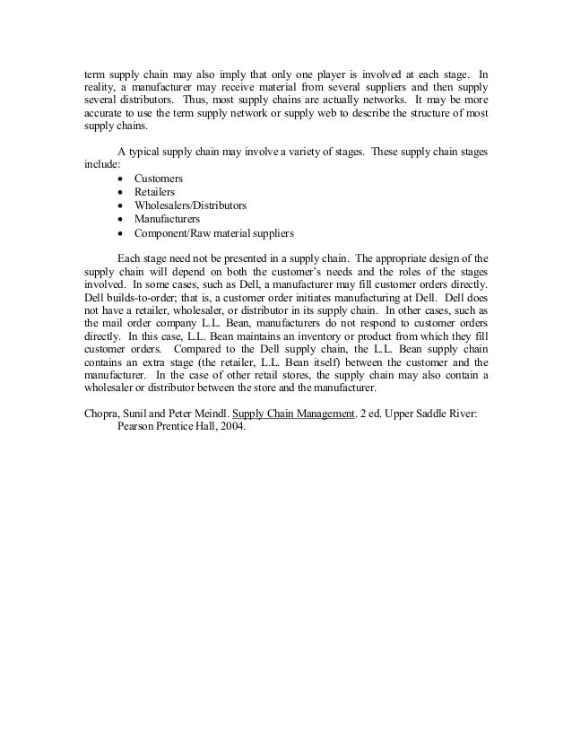 Supply Chain Management