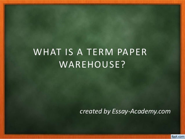 What is a term papers