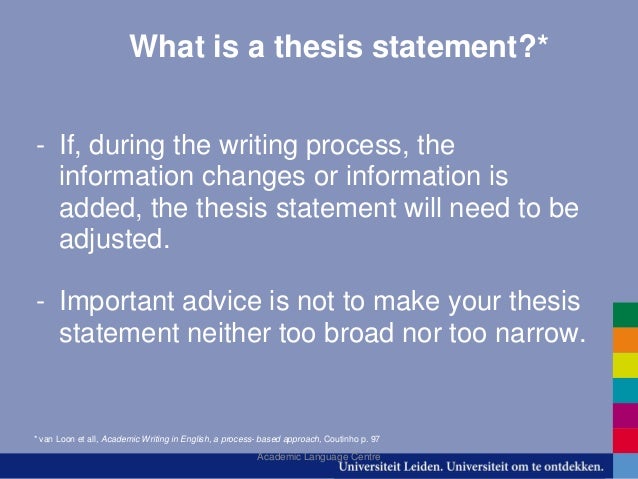 what is a thesis statement 7 1