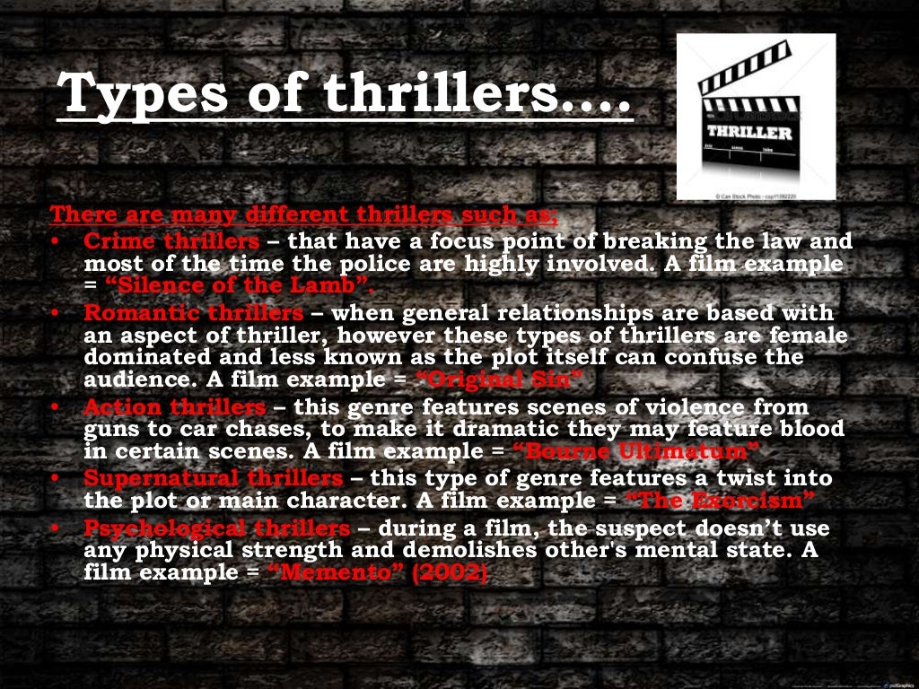  What Is A Thriller Powerpoint
