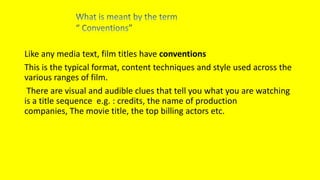 What is a title sequence | PPTX