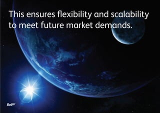 This ensures flexibility and scalability
to meet future market demands.
 