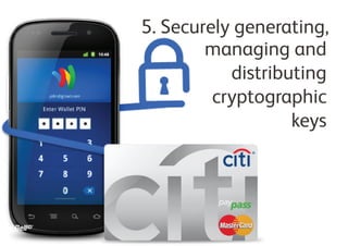 5. Securely generating,
managing and
distributing
cryptographic
keys
 