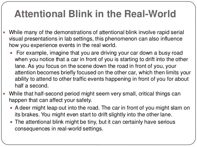 attentional blink attentional blink