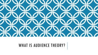 WHAT IS AUDIENCE THEORY?
 