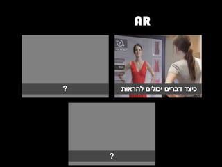 ‫כיצד‬AR‫חיינו‬ ‫את‬ ‫תשנה‬?
 