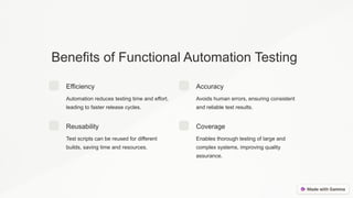 Test Automation Script Complexity Matrix What is Automation Functional Testing & Its Importance | PPTX