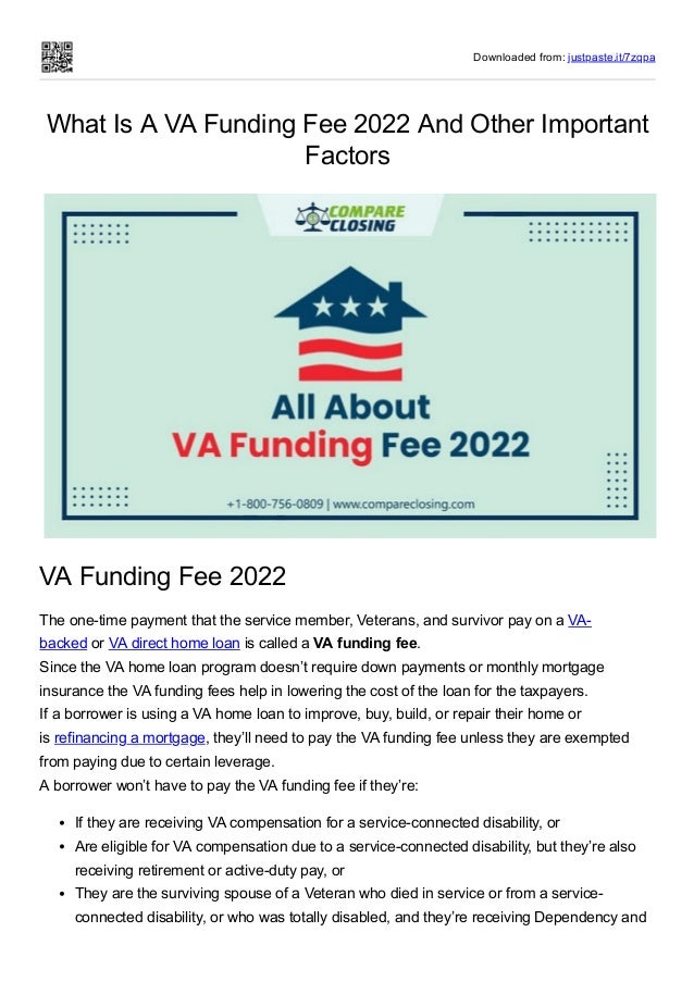 What Is A VA Funding Fee 2022 And Other Important Factors
