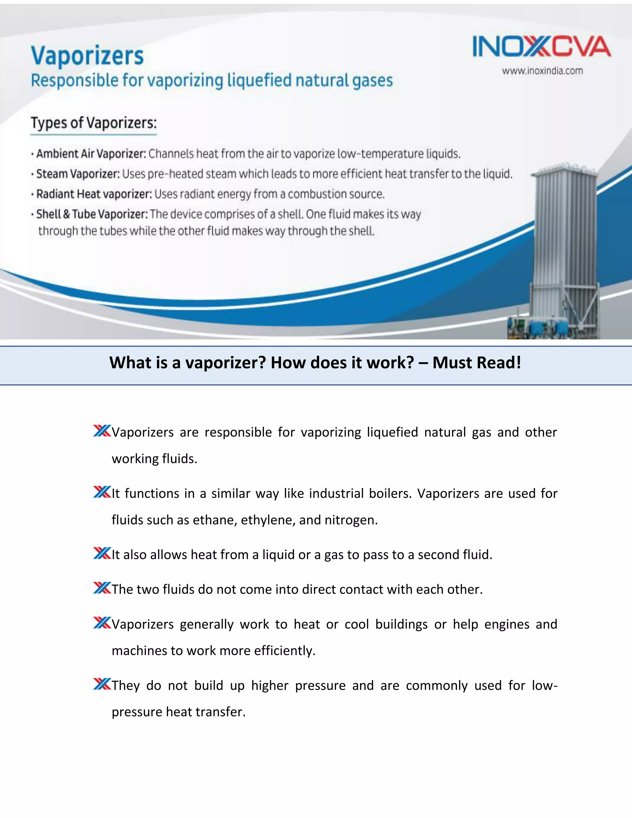 What is a vaporizer.how does it work.must read PDF