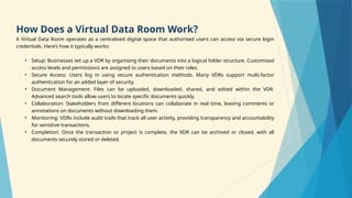 Step Inside the World of Virtual Data Rooms | PPTX
