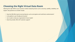 Step Inside the World of Virtual Data Rooms | PPTX