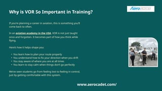 Vor Cop Example What Is a VOR in Aviation and Why Is It Important for Pilot Training | PPTX