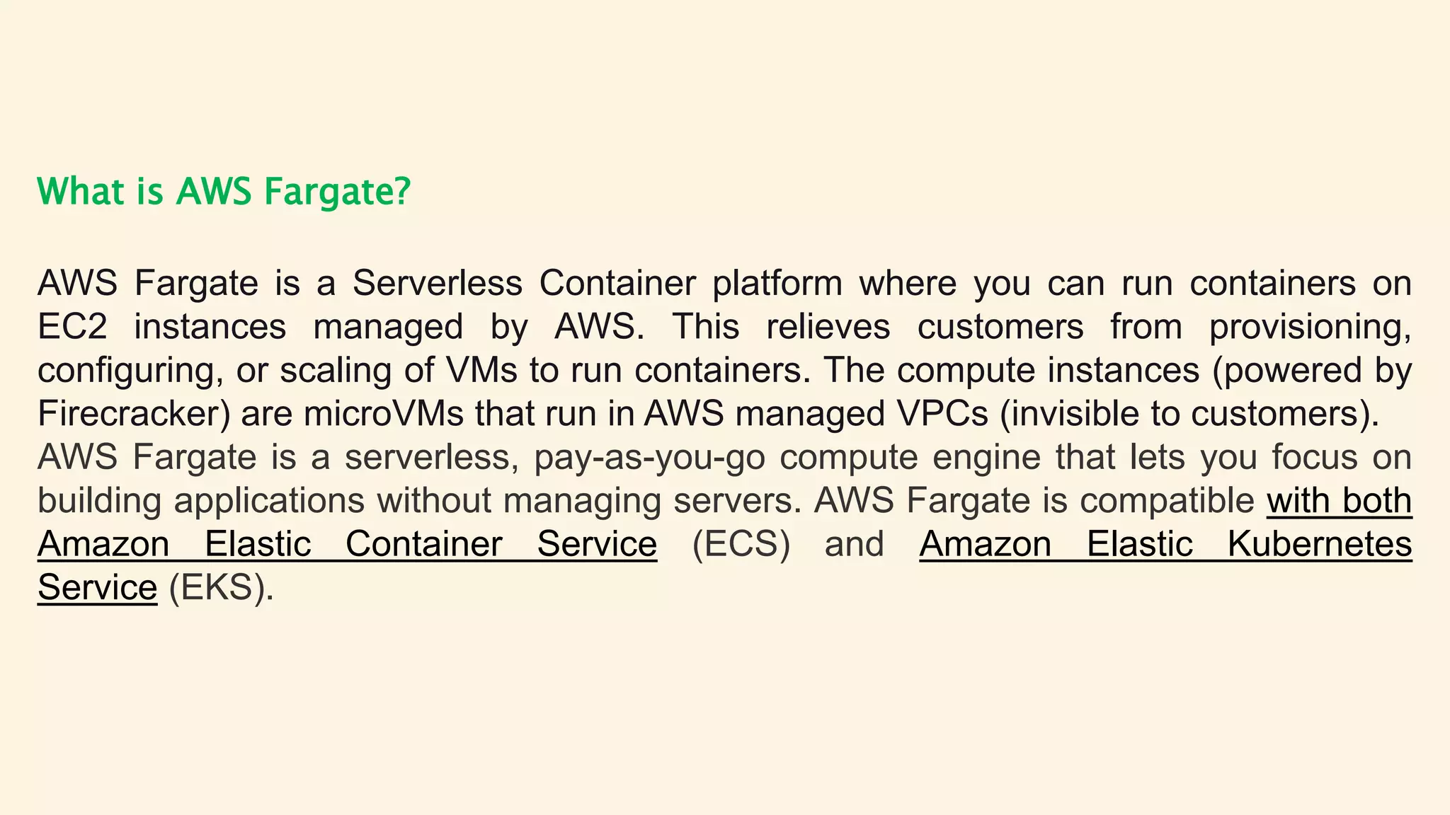 What is AWS Fargate | PPTX