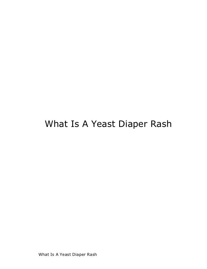 What is a yeast diaper rash