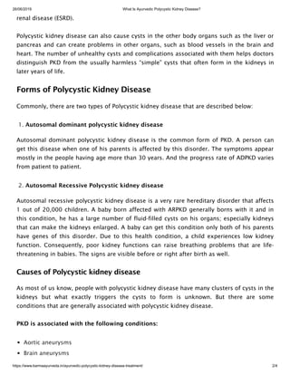 What is ayurvedic polycystic kidney disease | PDF