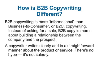 B2b Copywriting Examples What is B2B Copywriting? | PPT