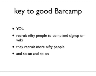 What Is Barcamp