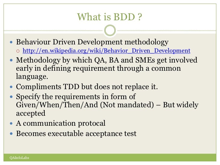 What is BDD