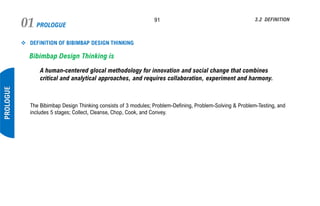 PROLOGUE01 91
PROLOGUE
3.2 DEFINITION
❖ DEFINITION OF BIBIMBAP DESIGN THINKING
Bibimbap Design Thinking is
A human-centere...