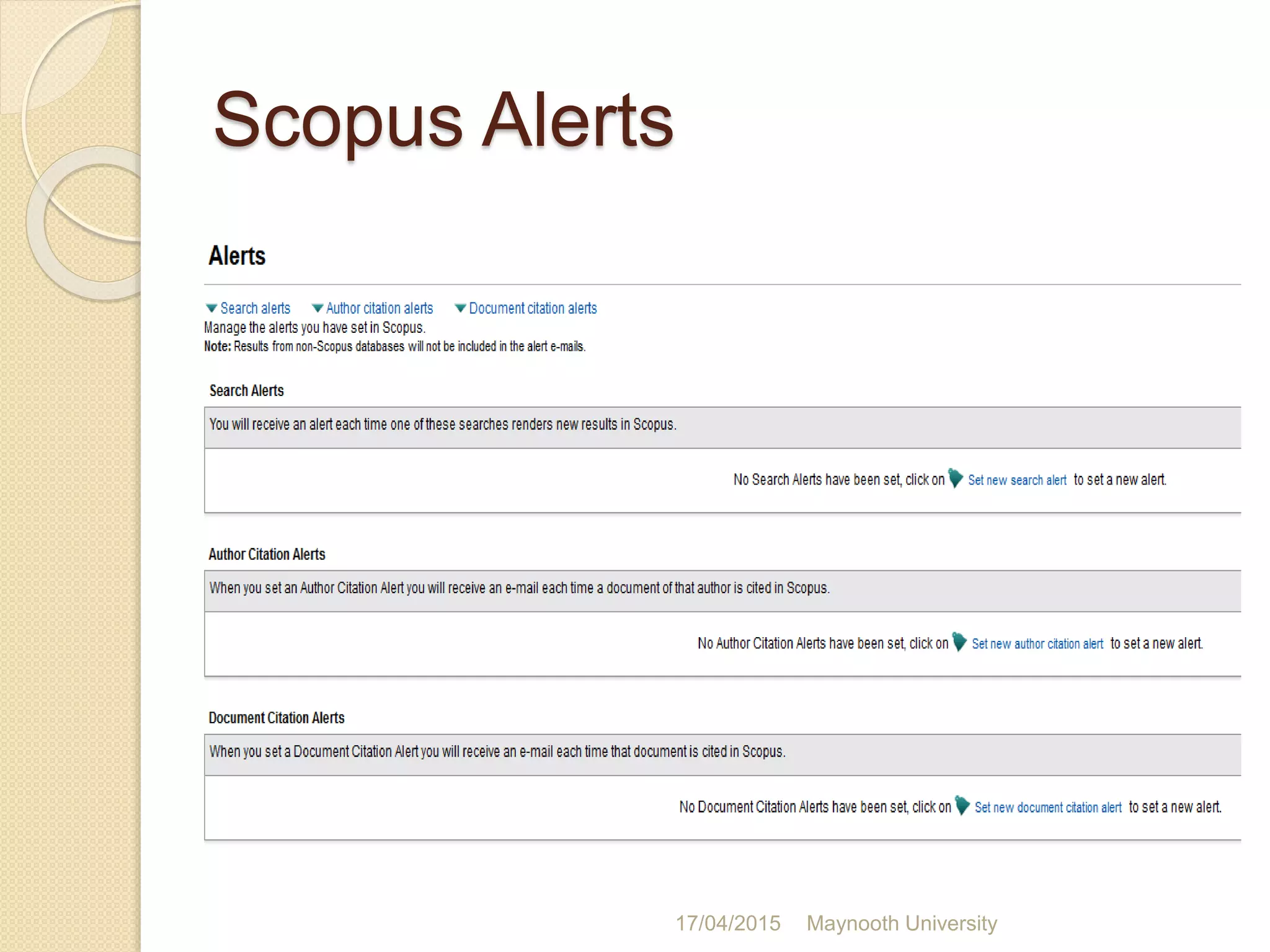 Scopus Alerts
17/04/2015 Maynooth University
 