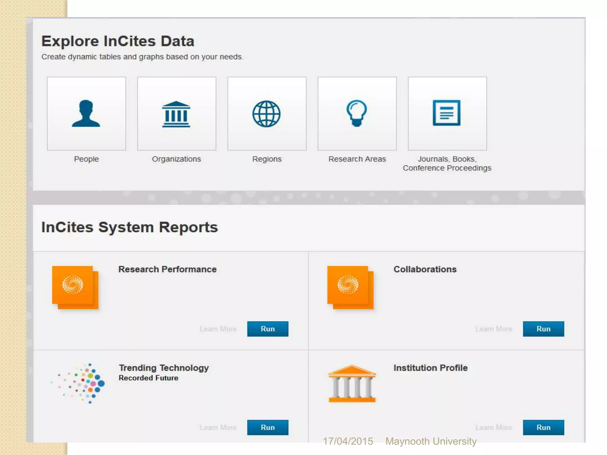 17/04/2015 Maynooth University
 